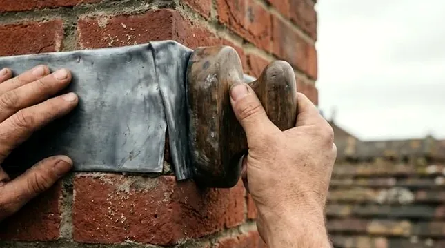 Chimney flashing repair