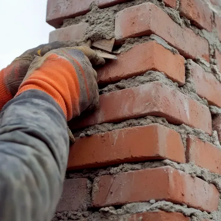 Tuckpointing masonry joints in Dublin, Ohio
